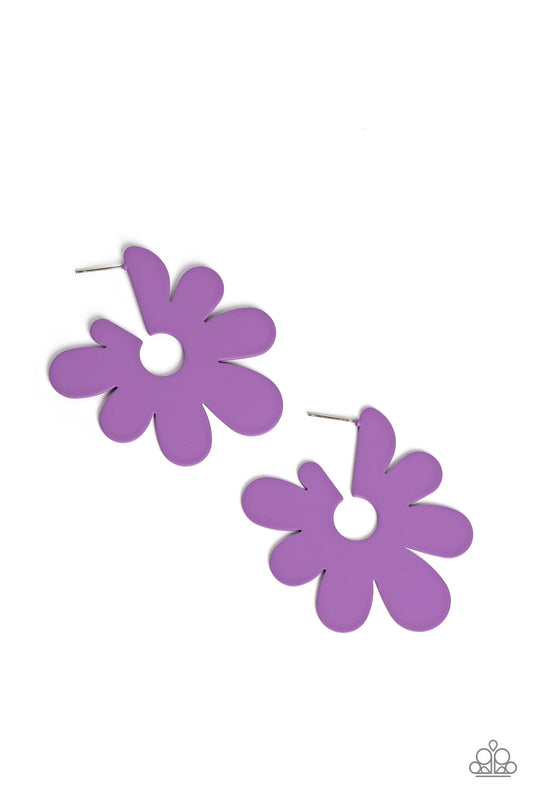 Paparazzi Accessories: Flower Power Fantasy - Purple Earrings