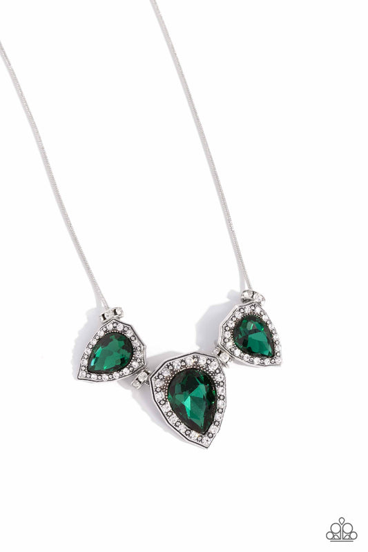 Paparazzi Accessories: Majestic Met Ball - Green Necklace