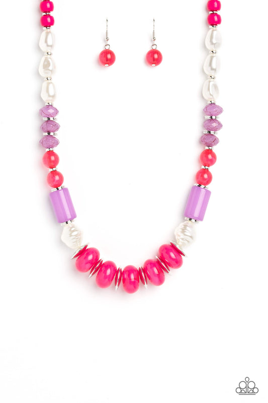 Paparazzi Accessories: A SHEEN Slate - Pink Necklace