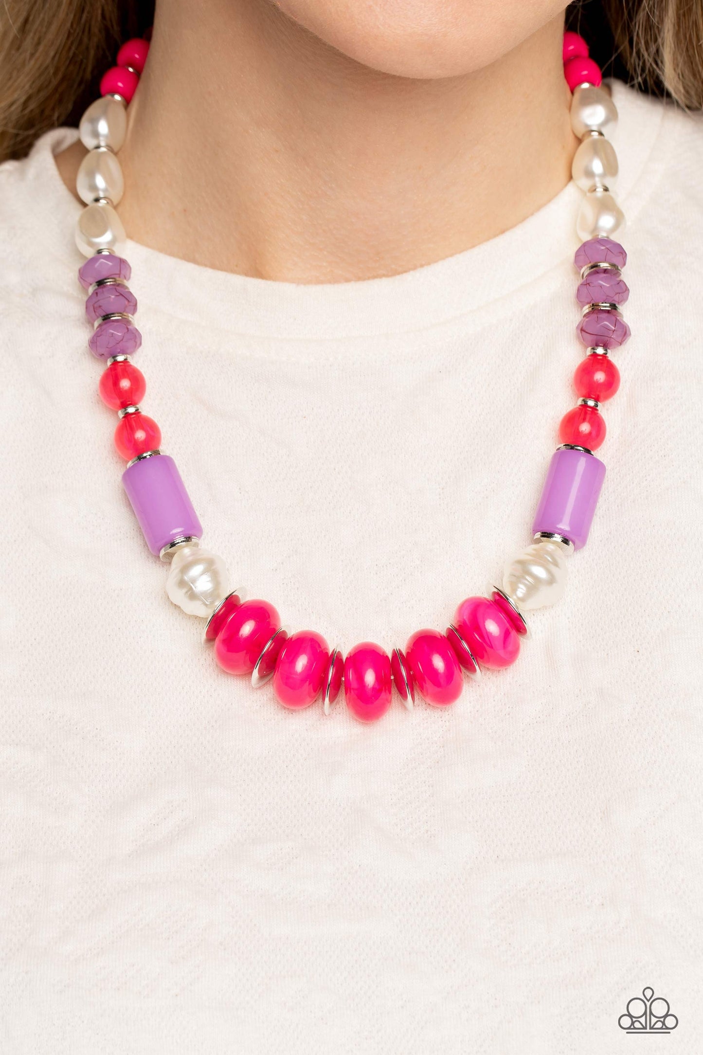 Paparazzi Accessories: A SHEEN Slate - Pink Necklace