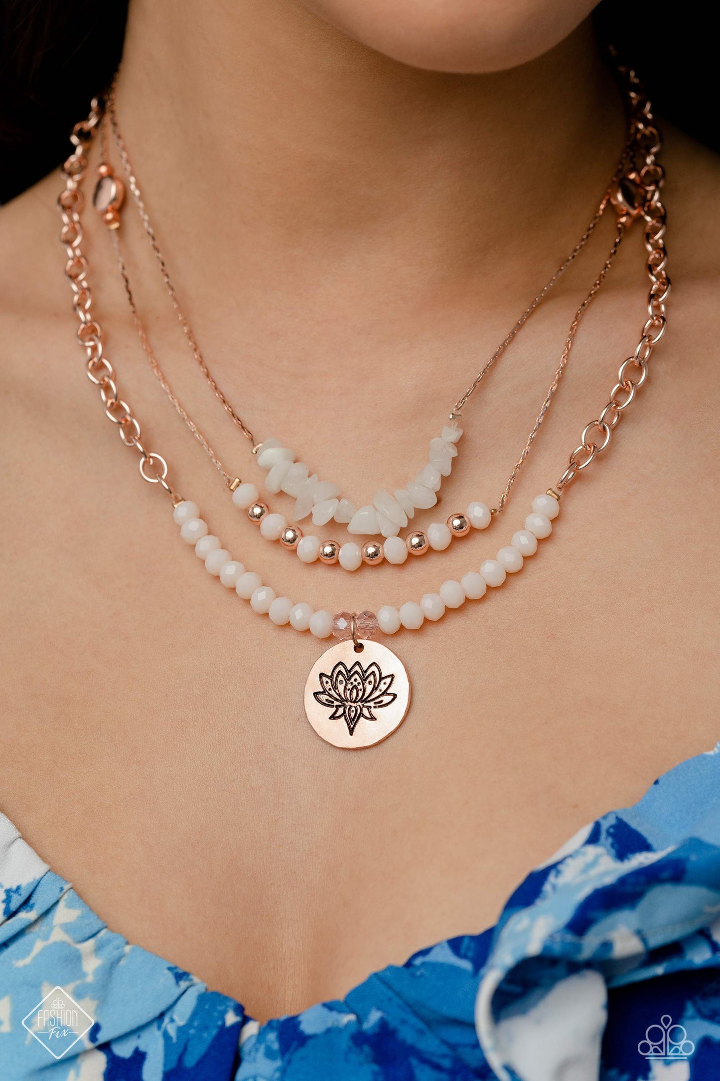 Paparazzi Accessories: Lotus Luxury - Rose Gold Necklace