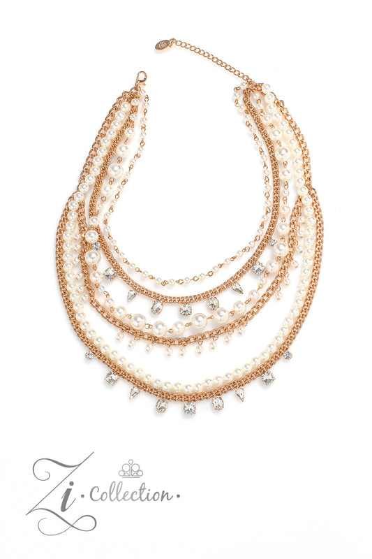 Paparazzi Accessories: Aristocratic - Gold Zi Collection Necklace