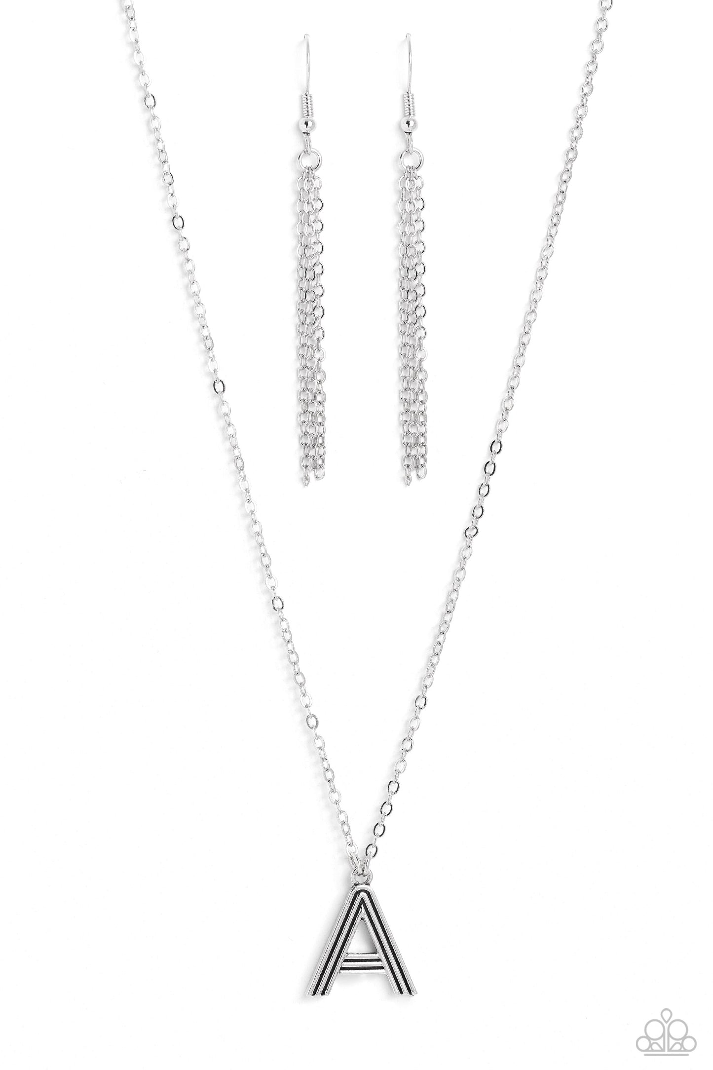 Paparazzi Accessories: Leave Your Initials - Silver - A Necklace