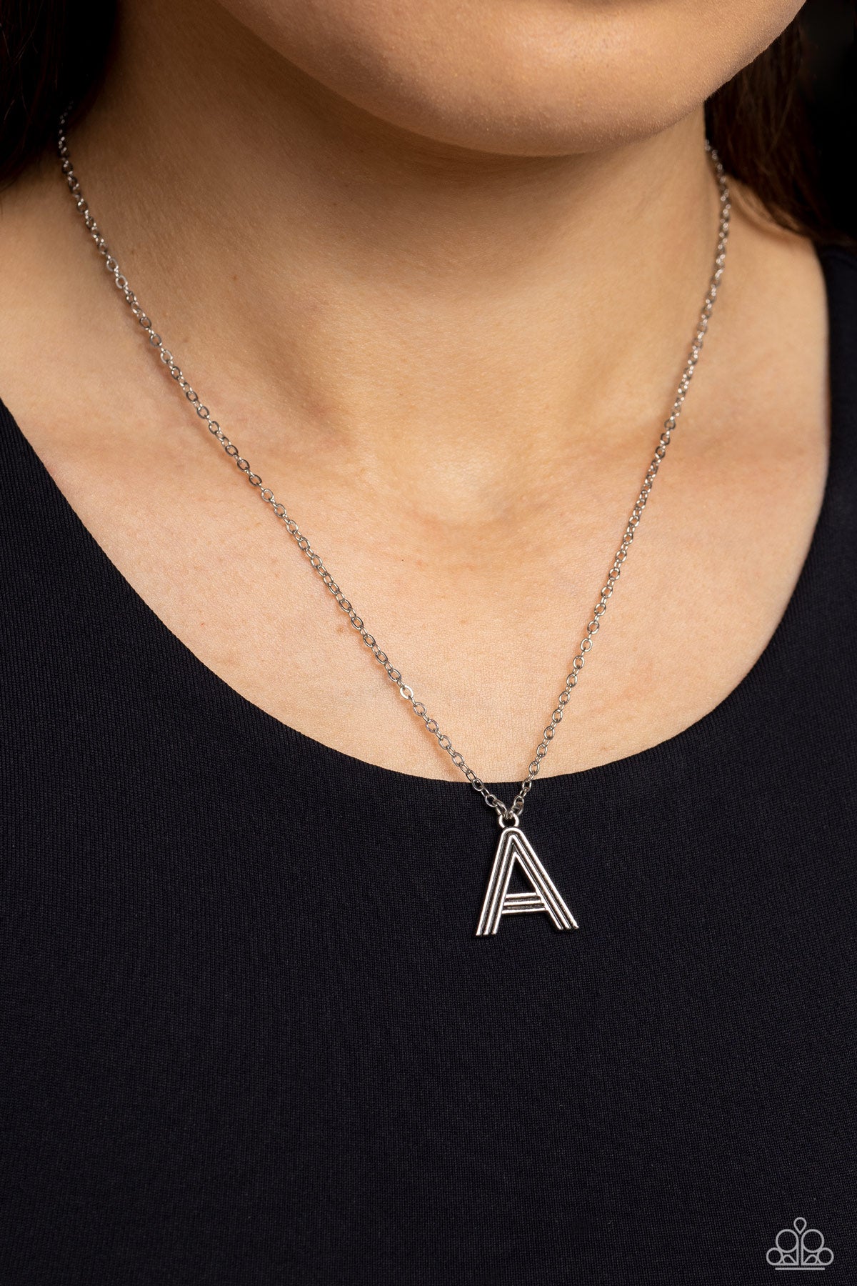 Paparazzi Accessories: Leave Your Initials - Silver - A Necklace