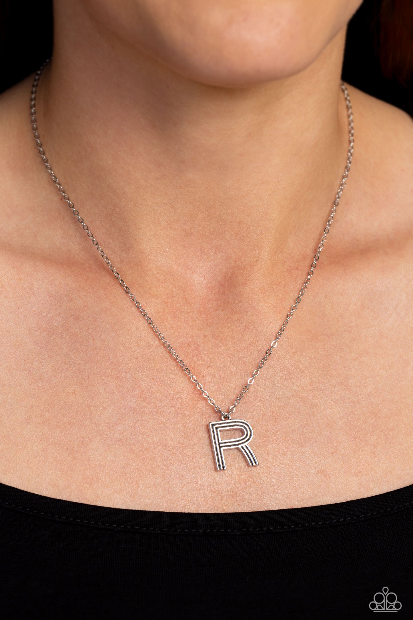 Paparazzi Accessories: Leave Your Initials - Silver - R Necklace