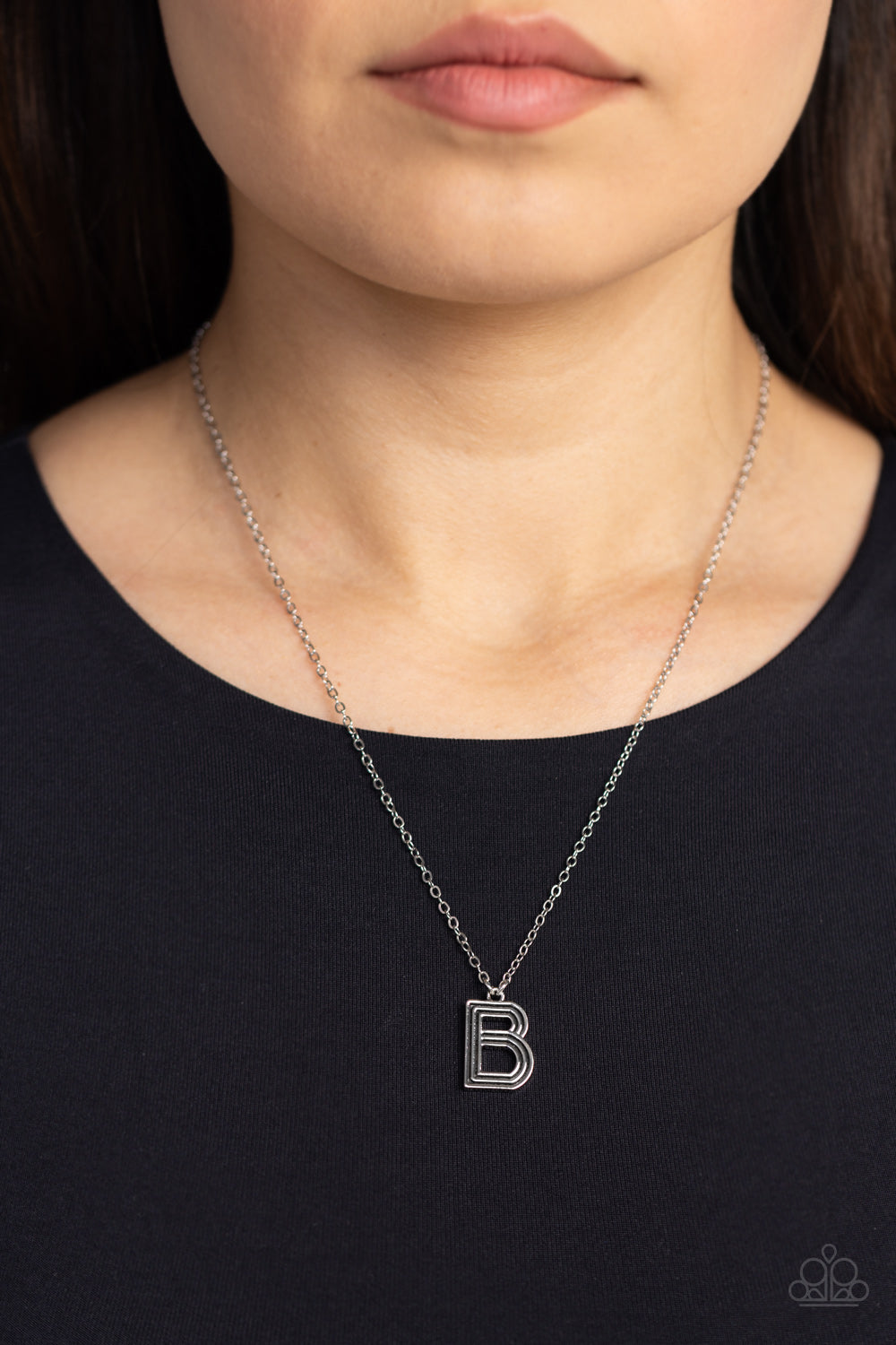 Paparazzi Accessories: Leave Your Initials - Silver - B Necklace