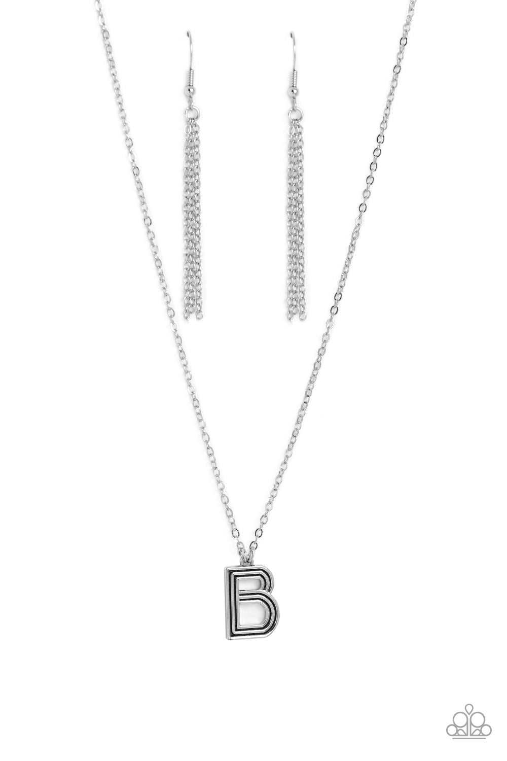 Paparazzi Accessories: Leave Your Initials - Silver - B Necklace