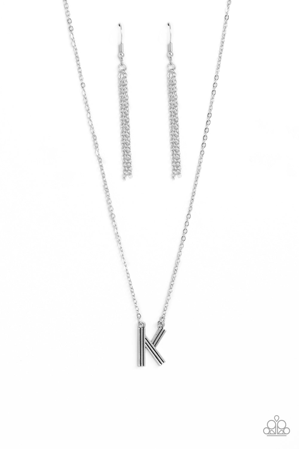 Paparazzi Accessories: Leave Your Initials - Silver - K Necklace