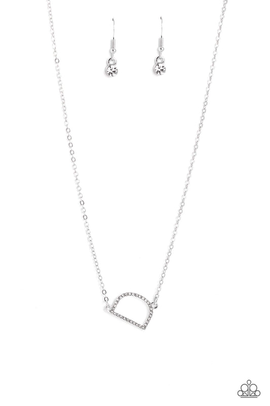 Paparazzi Accessories: INITIALLY Yours - D - White Necklace