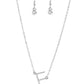 Paparazzi Accessories: INITIALLY Yours - E - White Necklace