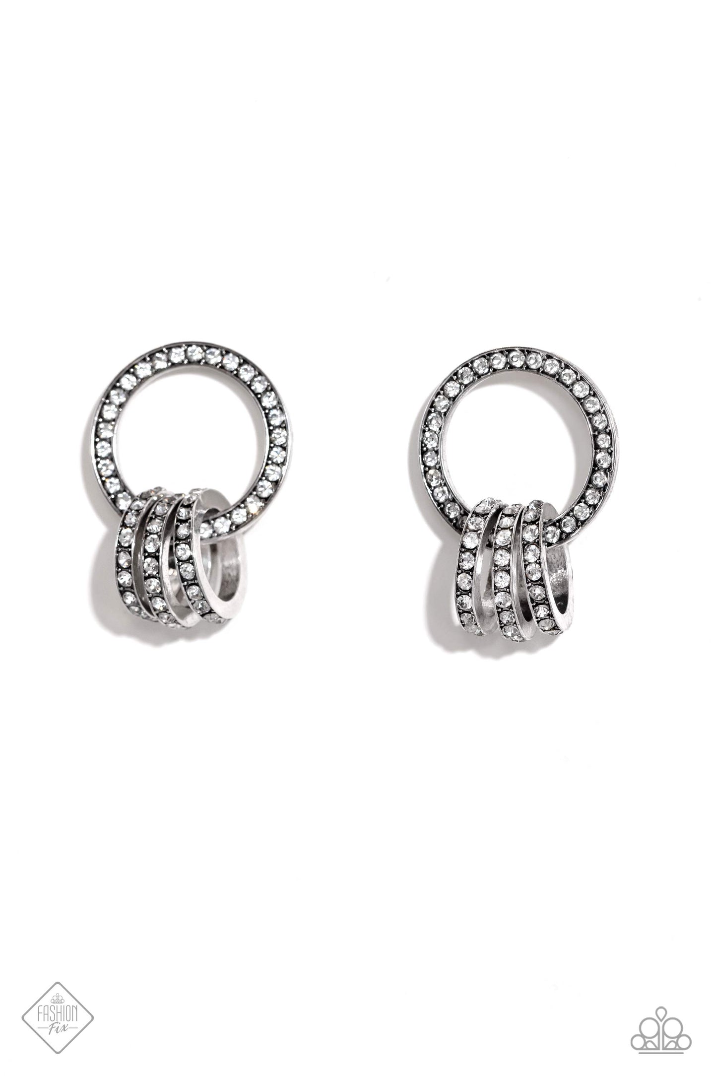 Paparazzi Accessories: Adorned Allegiance - White Earrings