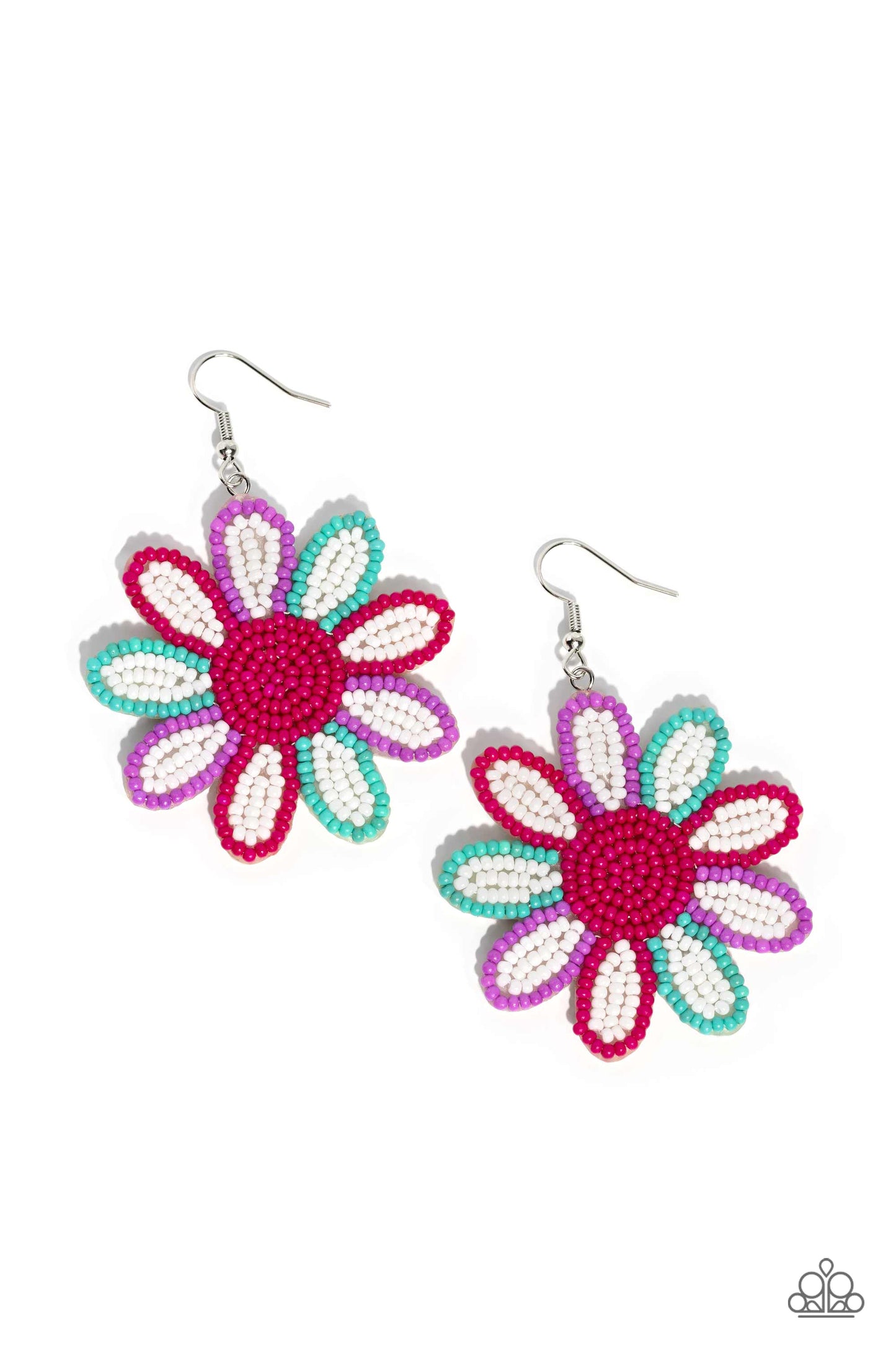 Paparazzi Accessories: Decorated Daisies - White Earrings