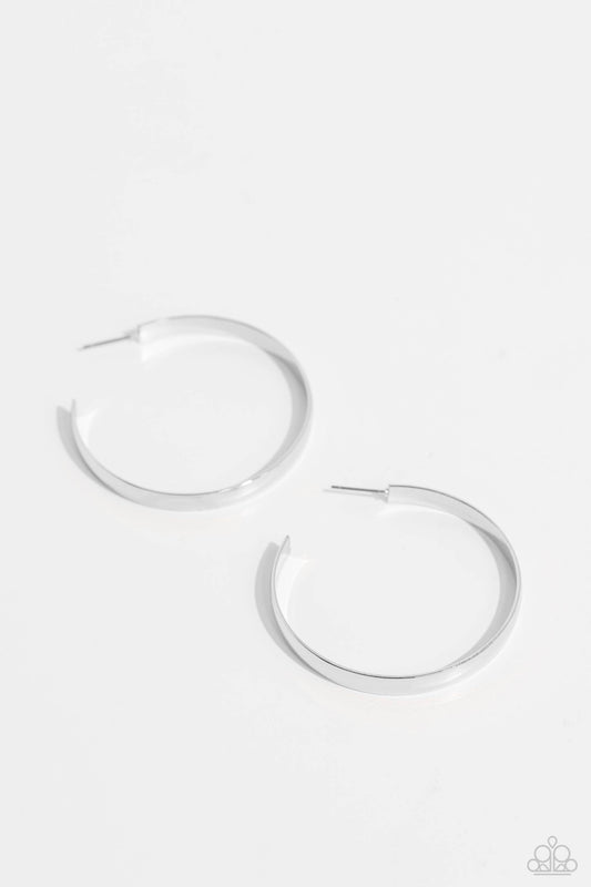 Paparazzi Accessories: Sleek Symmetry - Silver Earrings