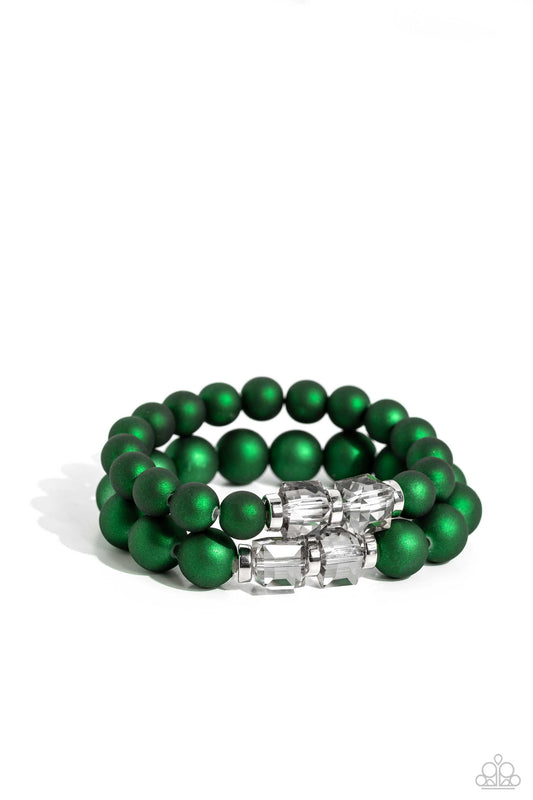 Paparazzi Accessories: Shopaholic Showdown - Green Bracelet