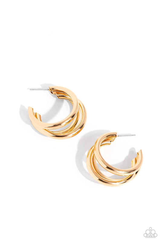 Paparazzi Accessories: HOOP of the Day - Gold Earrings