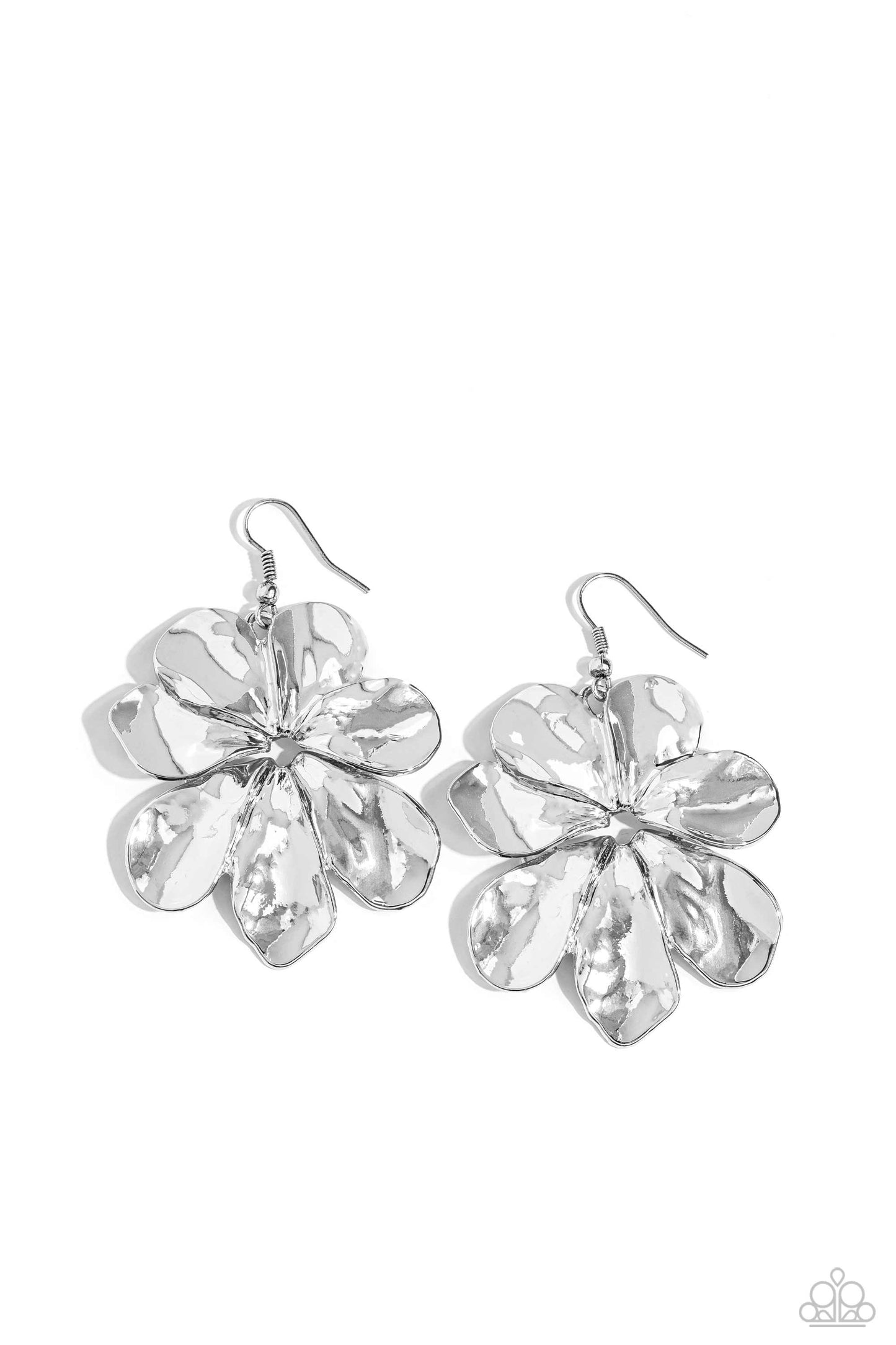 Paparazzi Accessories: Hinging Hallmark - Silver Earrrings