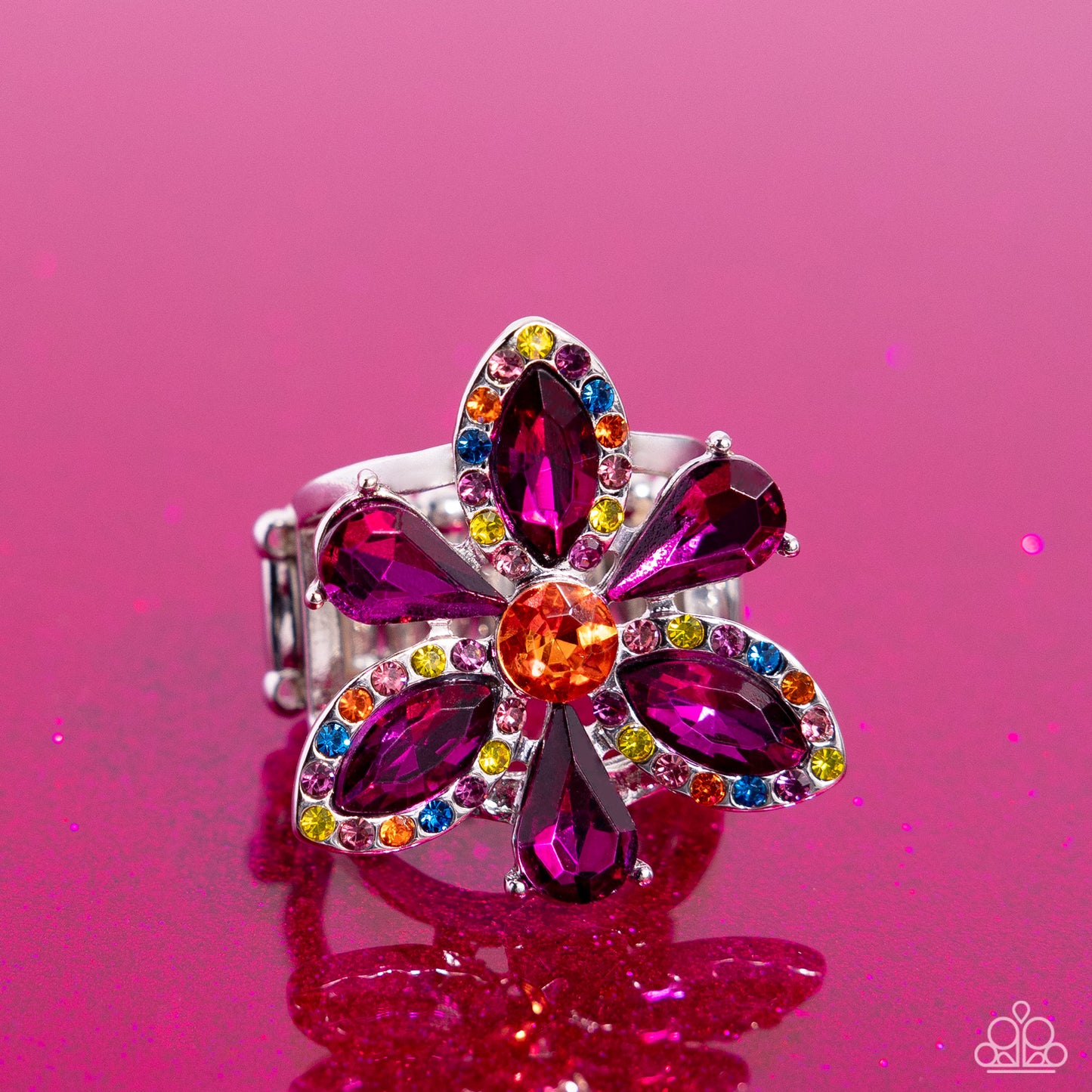 Paparazzi Accessories: Blazing Blooms - Multi Ring