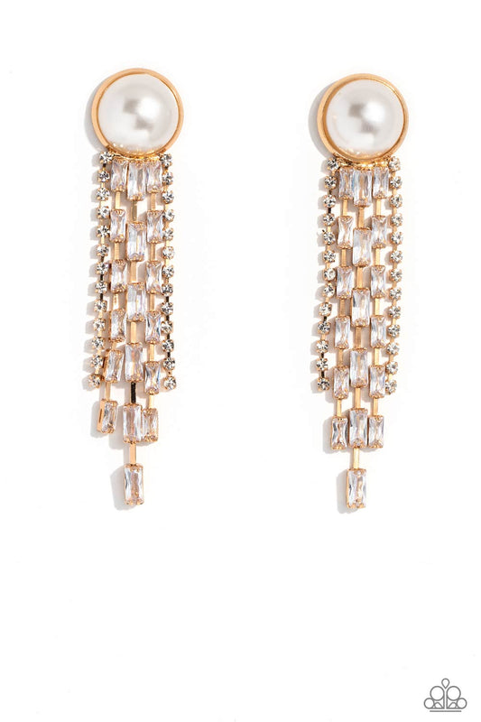 Paparazzi Accessories: Genuinely Gatsby - Gold Earrings