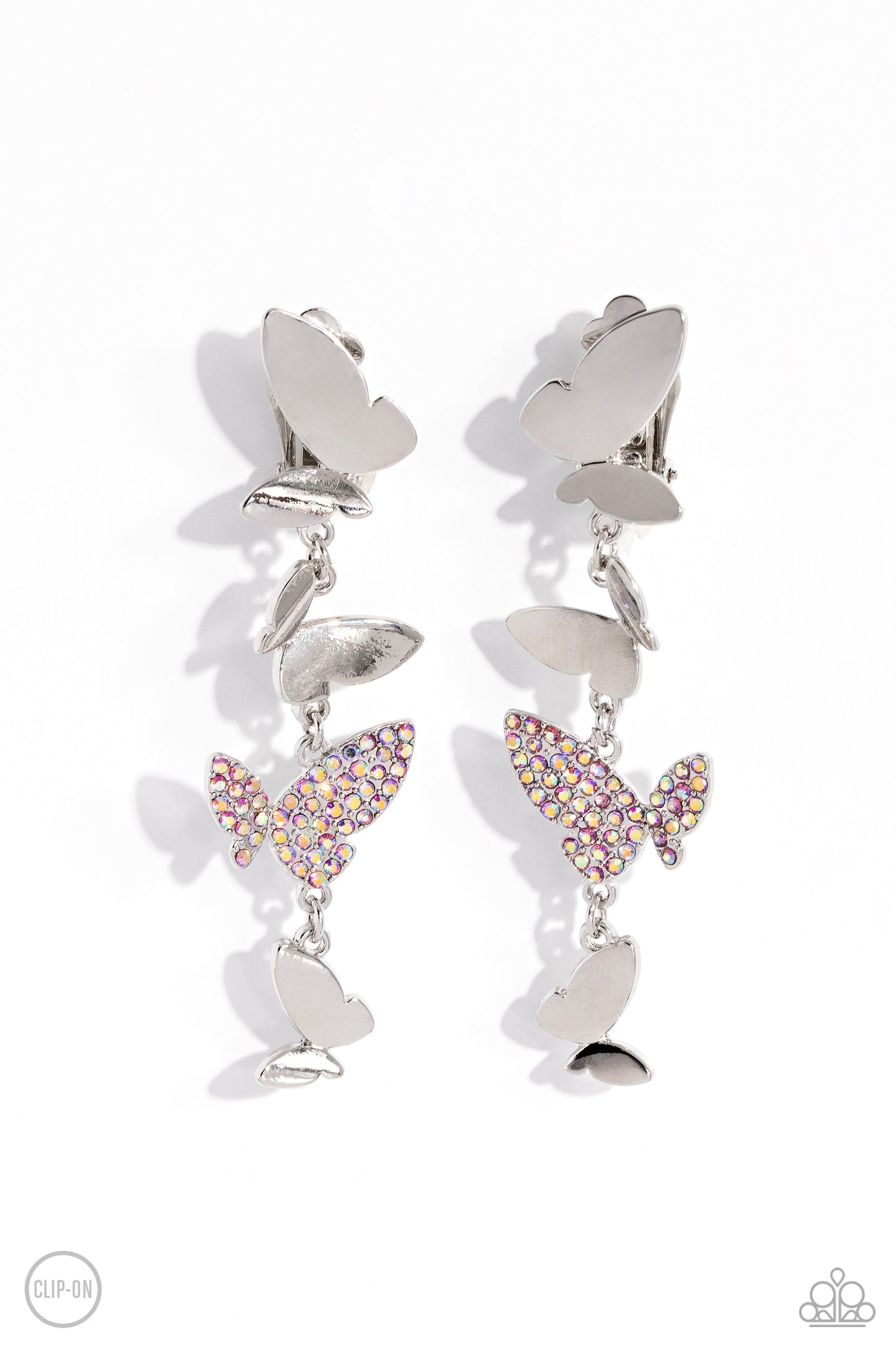 Paparazzi Accessories: Flying Flashy - Pink Earrings