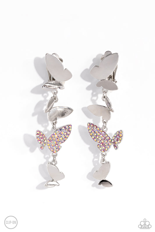 Paparazzi Accessories: Flying Flashy - Pink Earrings