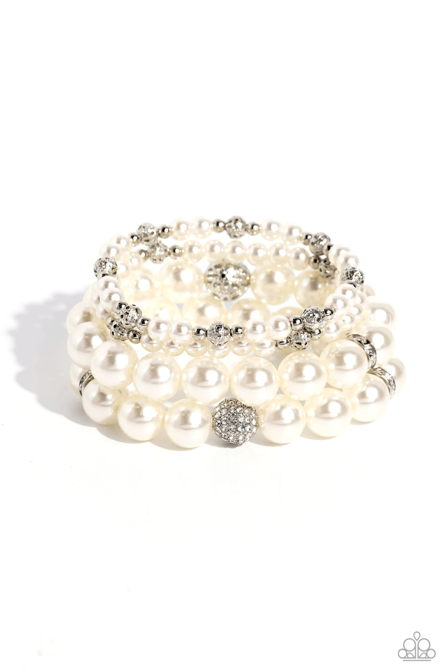 Paparazzi Accessories: Vastly Vintage - White Bracelet