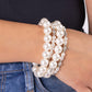 Paparazzi Accessories: Vastly Vintage - White Bracelet