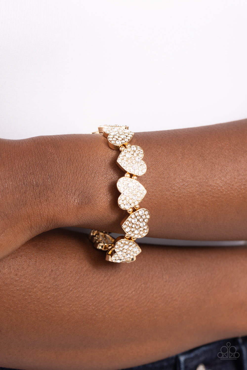 Paparazzi Accessories: Headliner Heart - Gold Bracelet