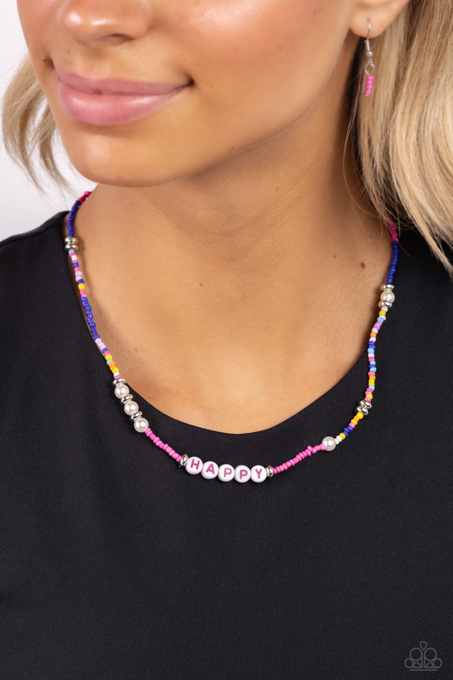 Paparazzi Accessories: Happy to See You - Pink Necklace