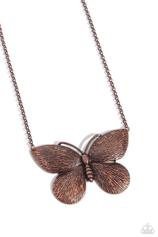 Paparazzi Accessories: DRAWN to the Wind - Copper Necklace