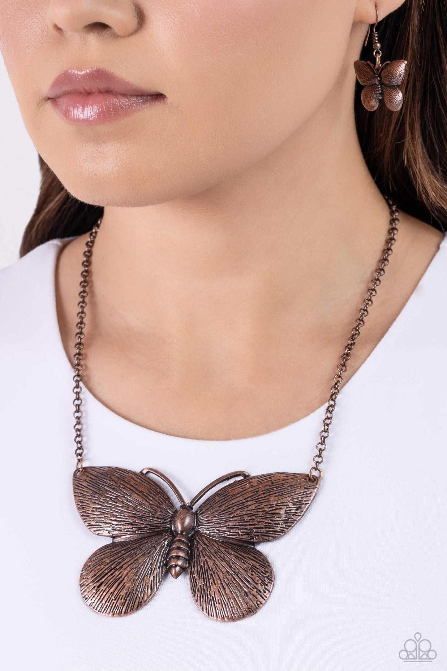 Paparazzi Accessories: DRAWN to the Wind - Copper Necklace