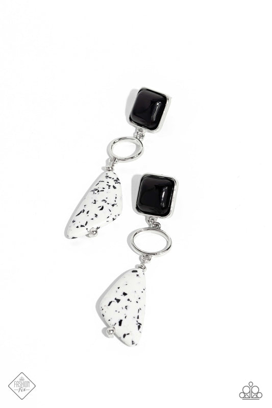 Paparazzi Accessories: High-End Hallmark - Black Earrings