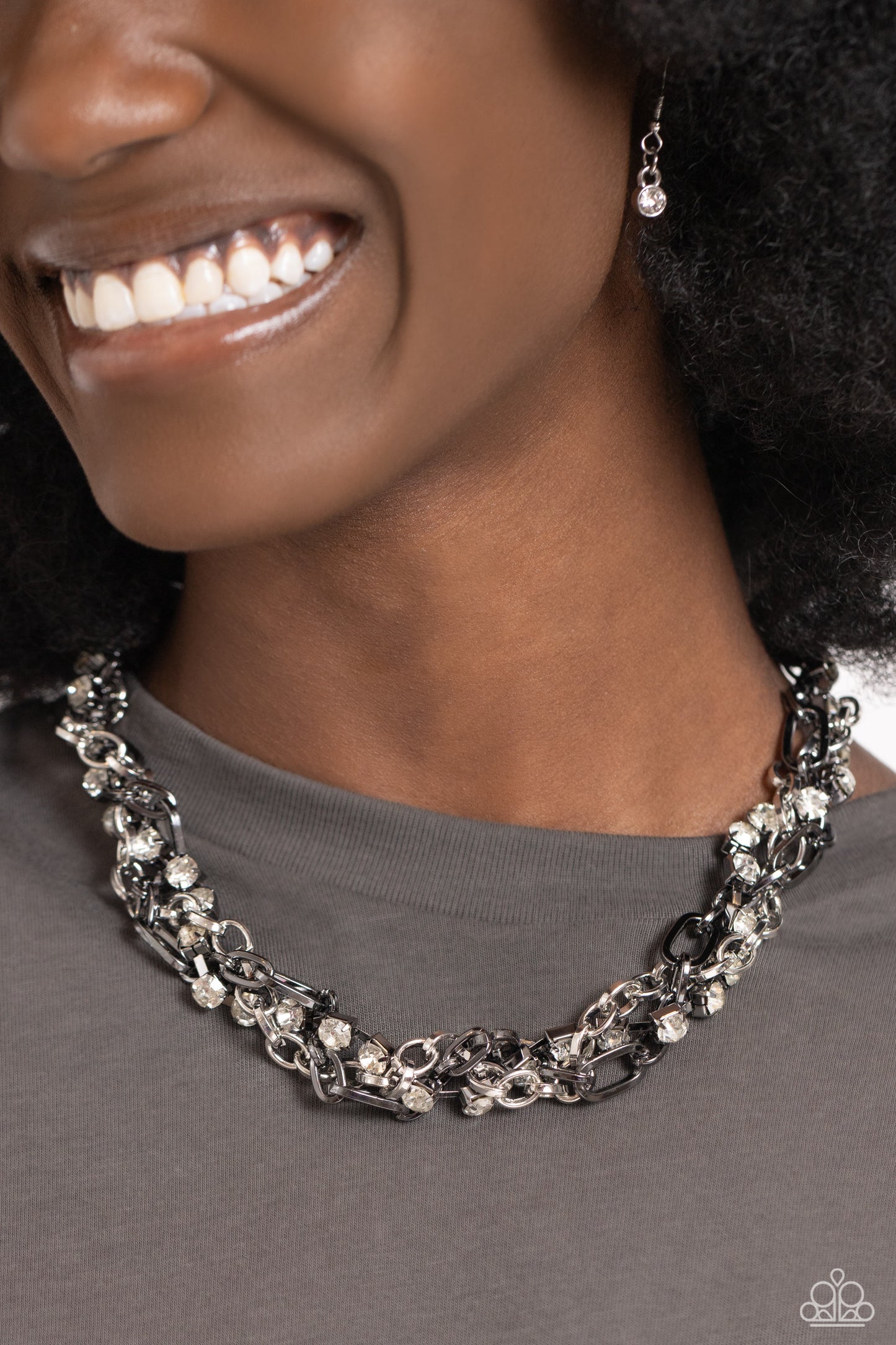 Paparazzi Accessories: Totally Two-Toned - Silver Necklace