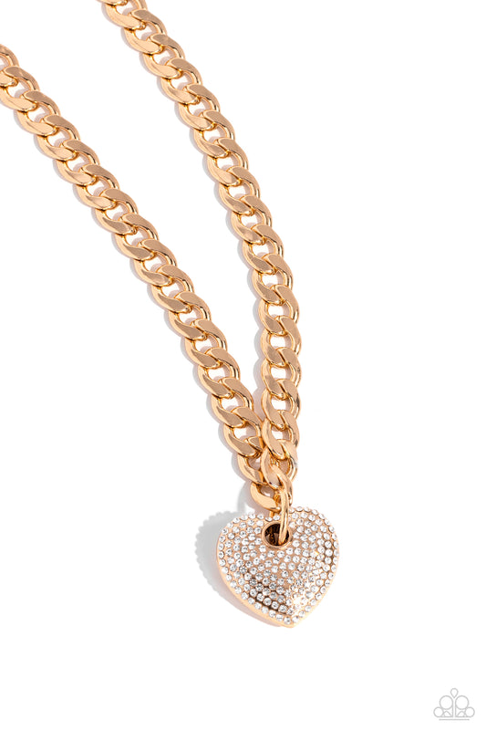 Paparazzi Accessories: Ardent Affection - Gold Necklace