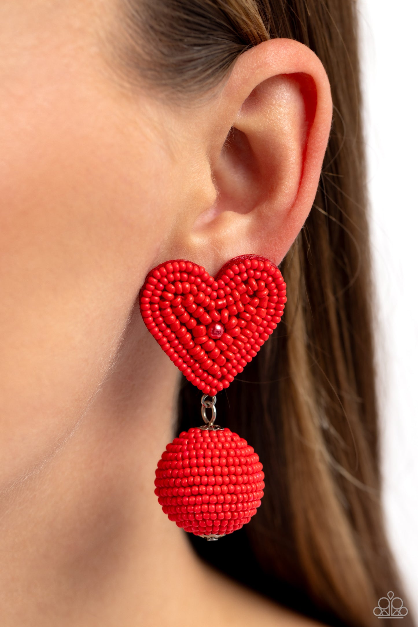 Paparazzi Accessories: Spherical Sweethearts - Red Earrings