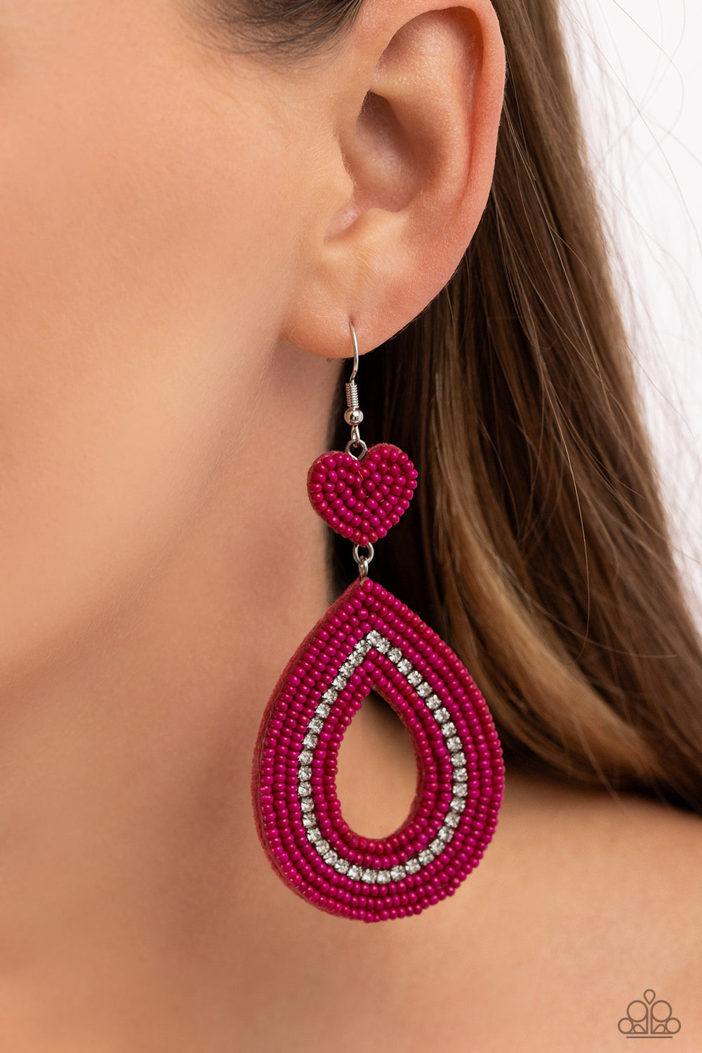 Paparazzi Accessories: Now SEED Here - Pink Earrings