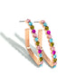 Paparazzi Accessories: Triangular Tapestry - Rose Gold Earrings