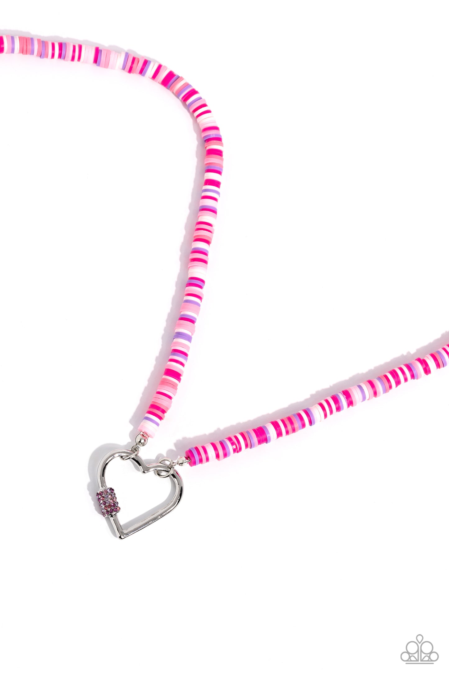 Paparazzi Accessories: Clearly Carabiner - Pink Necklace