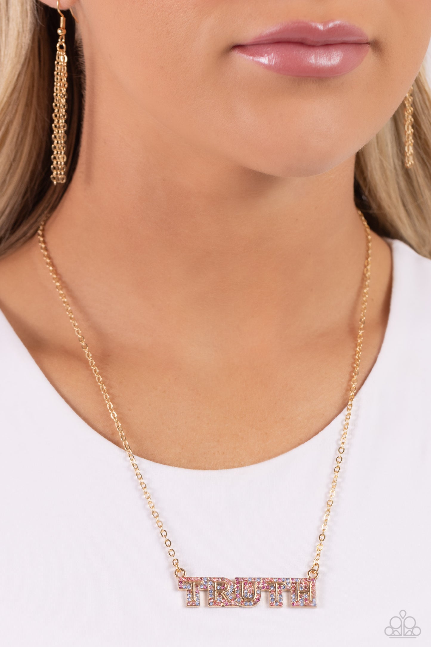 Paparazzi Accessories: Truth Trinket - Gold Necklace