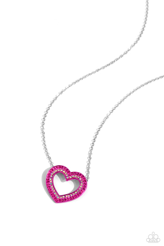 Paparazzi Accessories: Hyper Heartland - Pink Necklace