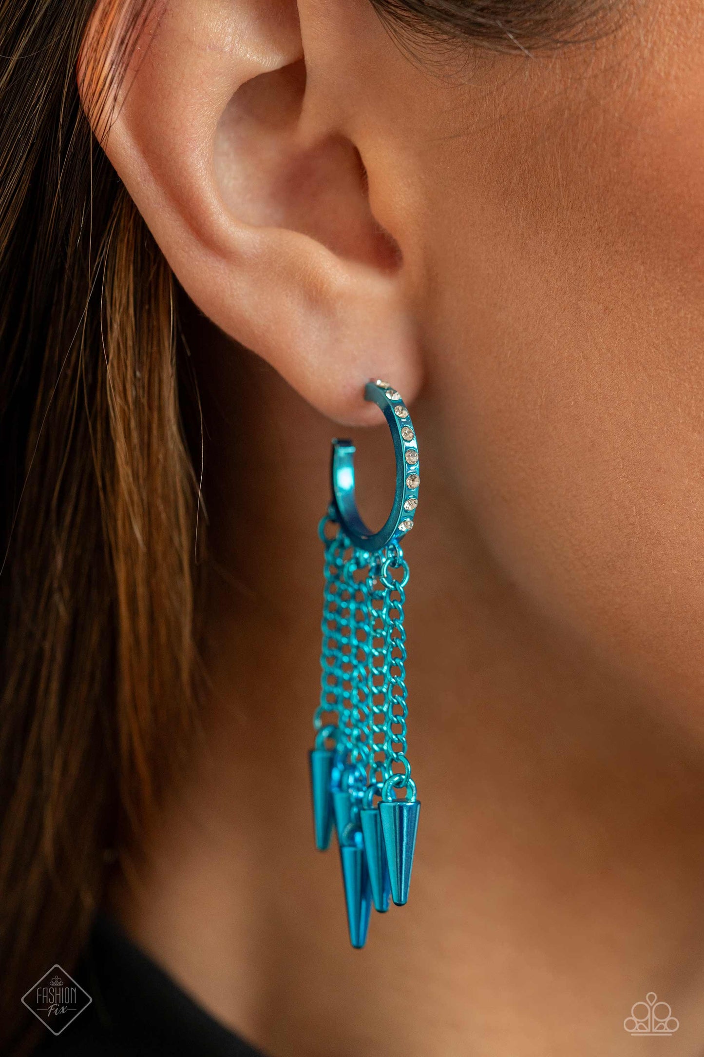 Paparazzi Accessories: Piquant Punk - Blue Earrings