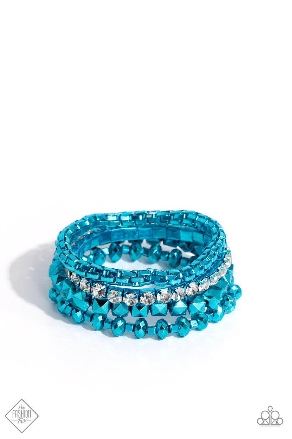 Paparazzi Accessories: Punk Pattern - Blue Bracelet