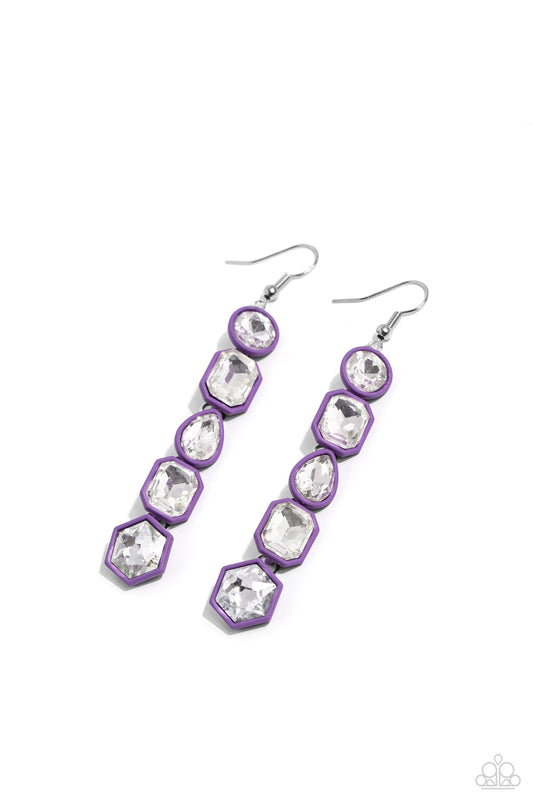 Paparazzi Accessories: Developing Dignity - Purple Earrings