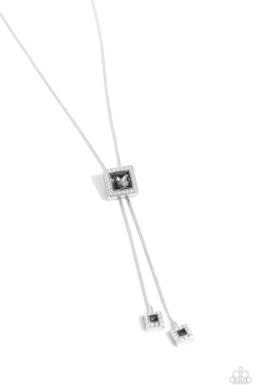 Paparazzi Accessories: I Solemnly SQUARE - Silver Necklace