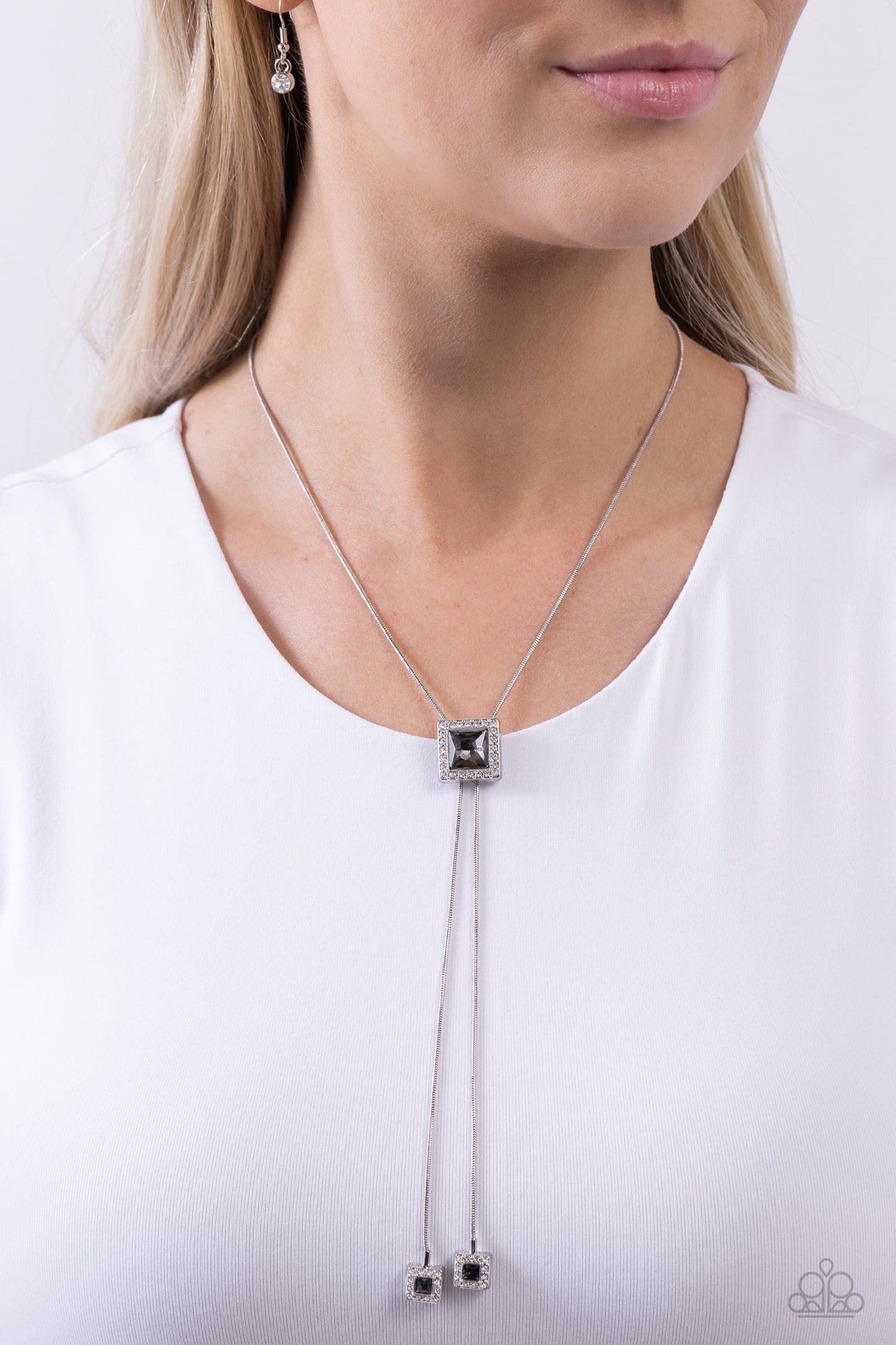 Paparazzi Accessories: I Solemnly SQUARE - Silver Necklace