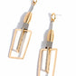 Paparazzi Accessories: Clear the SQUARE - Gold Earrings