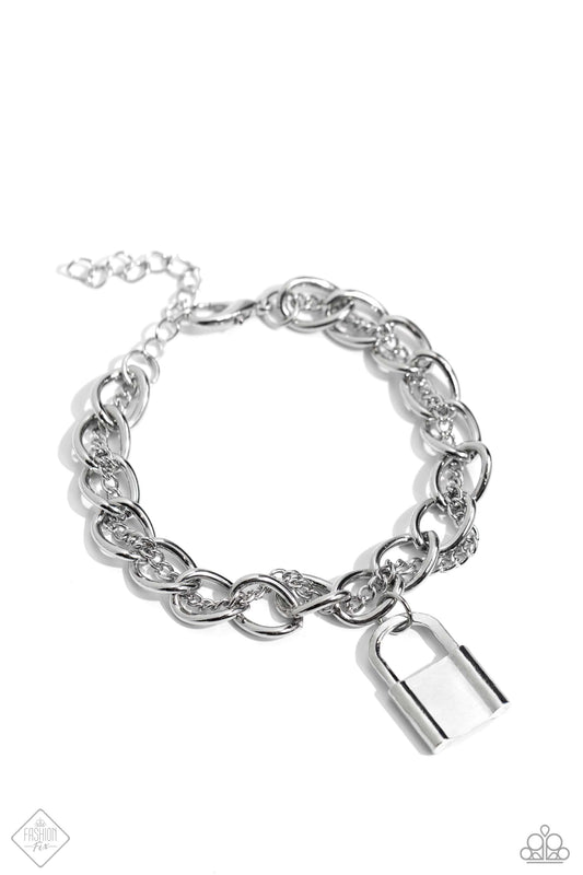 Paparazzi Accessories: Watch the LOCK - Silver Bracelet