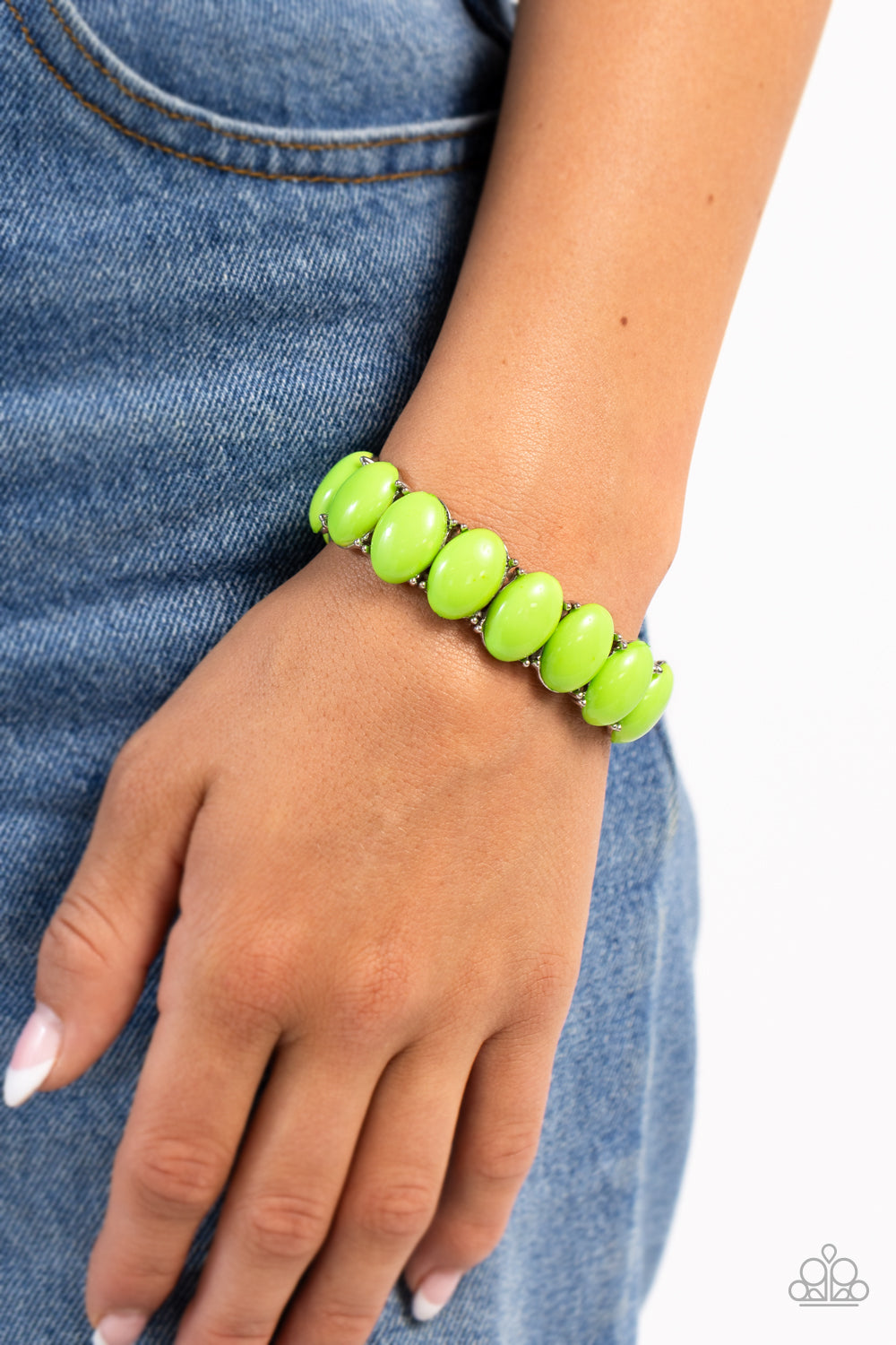 Paparazzi Accessories: Starting OVAL - Green Bracelet