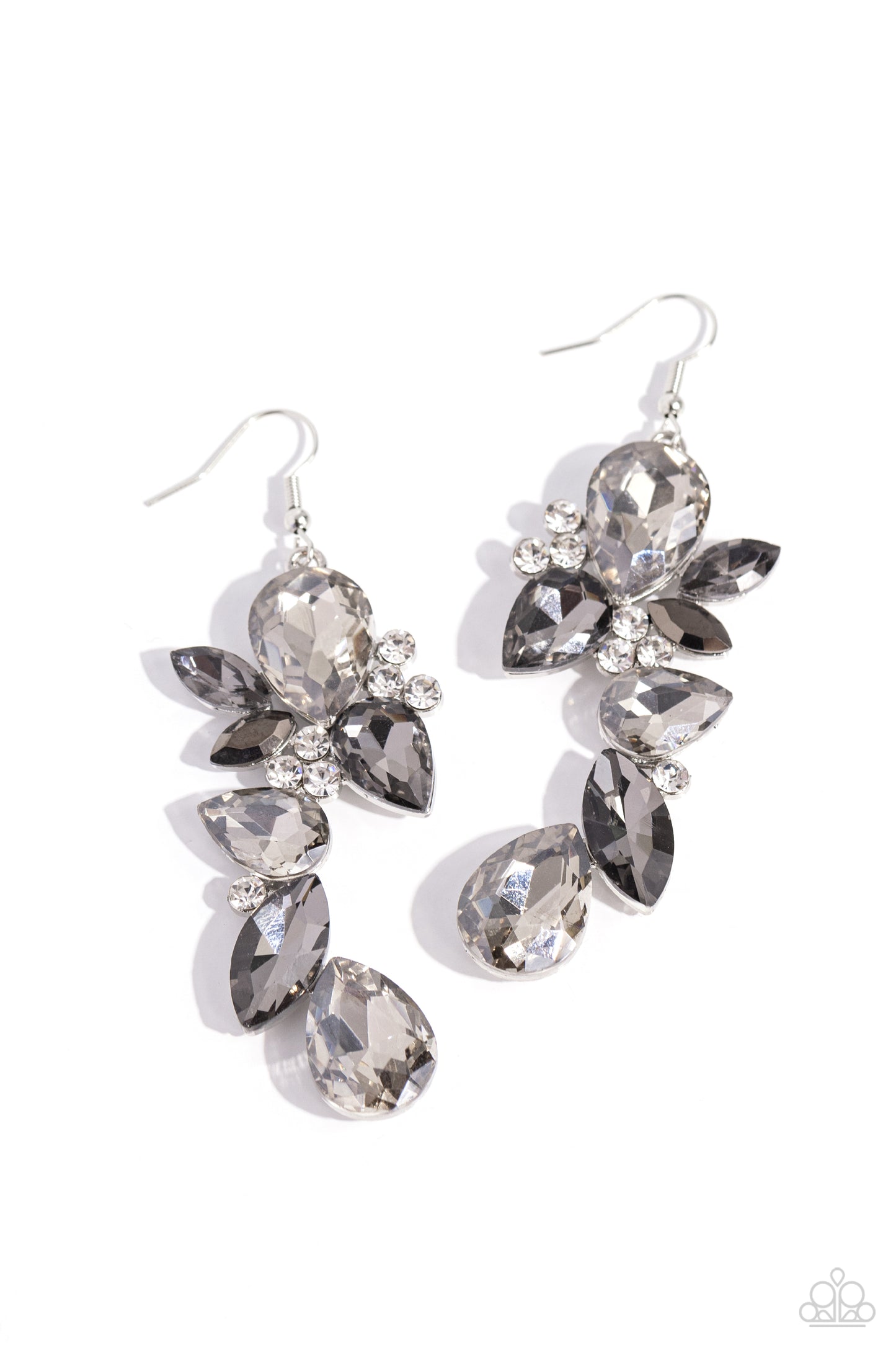 Paparazzi Accessories: Fancy Flaunter - Silver Earrings