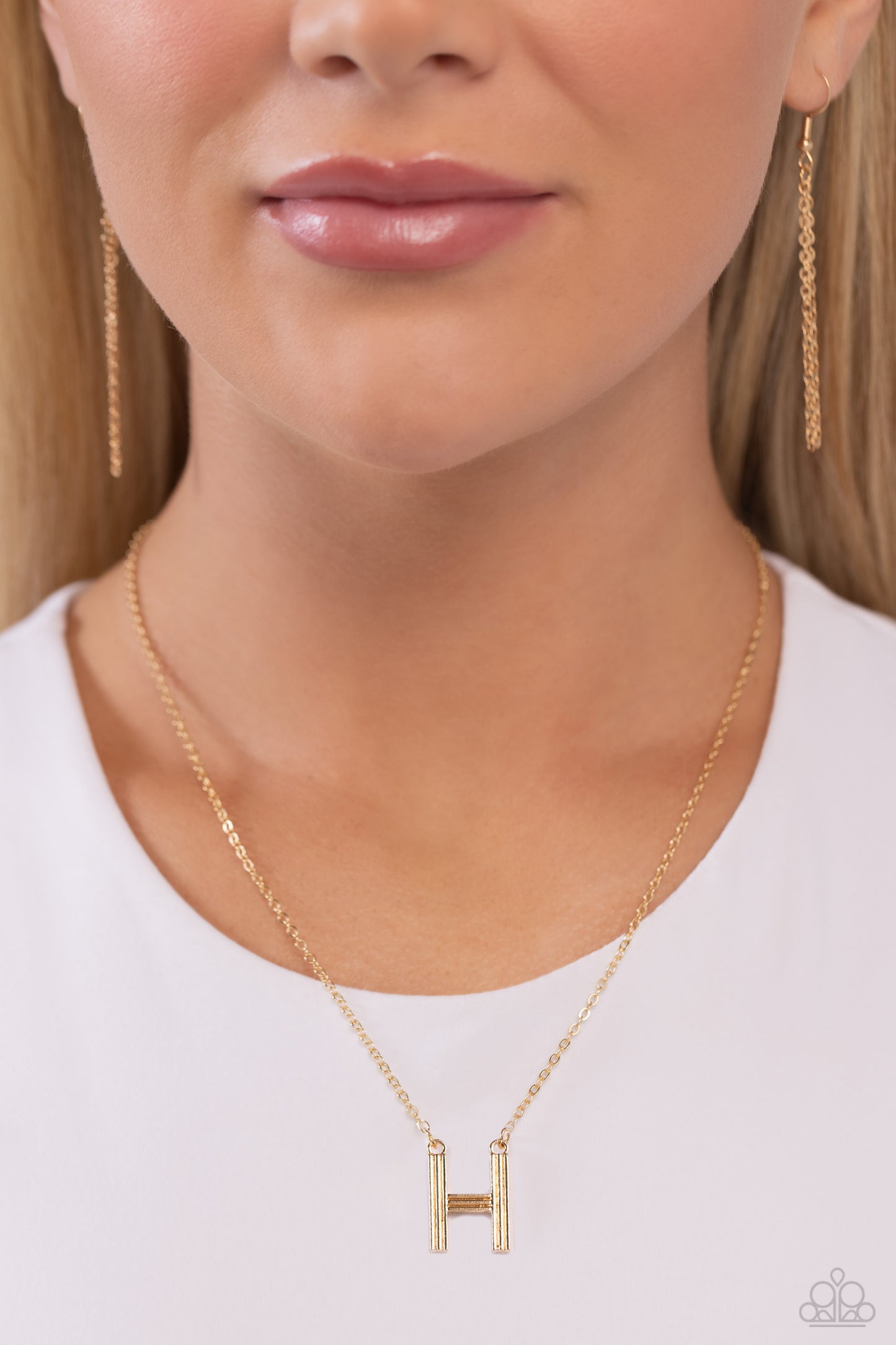 Paparazzi Accessories: Leave Your Initials - Gold - H Necklace