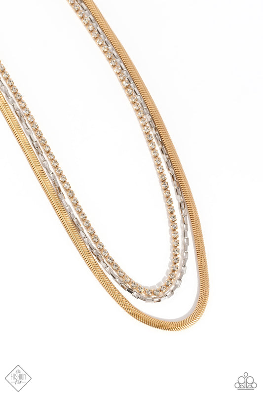 Paparazzi Accessories: I SQUARE For You - Gold Necklace